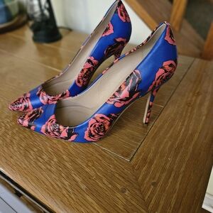 J Crew Fall Heels Blue Pink